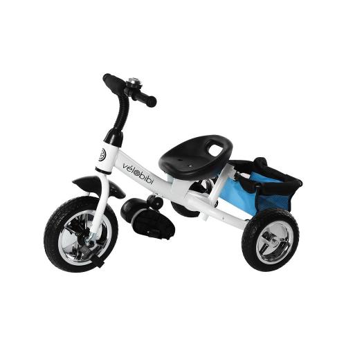 Велосипед трёхколёсный с родительской ручкой Velobibi Венера ВЛ-0870 голубой фото 2