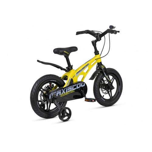 Велосипед детский Maxiscoo Cosmic Deluxe Plus 14 MSC-C1441D жёлтый матовый фото 4