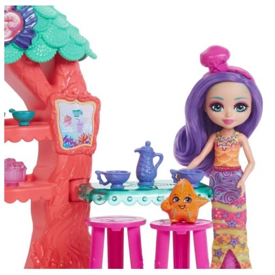 Набор Enchantimals Подводное кафе с куклой питомцем и аксессуарами Mattel HCF86