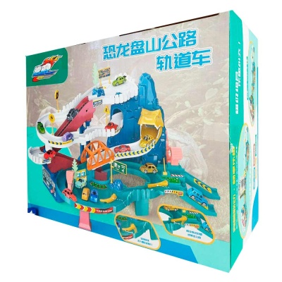 Парковка автотрек многоуровневая Динозавр РыжийКот Y24430014 3