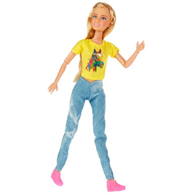 Кукла София в желтой футболке Карапуз 6001PET-P1-S-BB