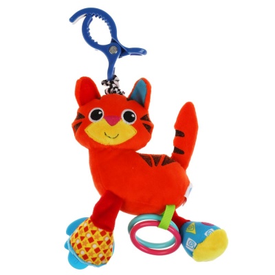 Текстильная игрушка погремушка Тигр Умка RV-T4
