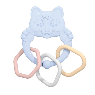 Погремушка прорезыватель Котенок и медвежонок Stellar 02186