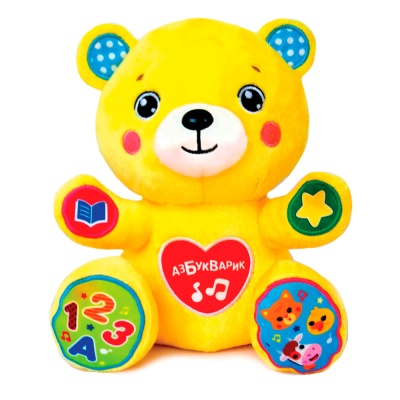 Музыкальная мягкая игрушка Мишутка-сказочник Азбукварик 2636