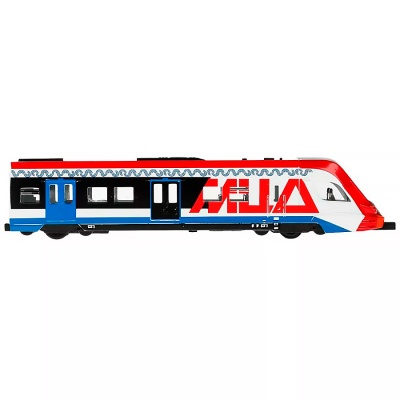 Электропоезд Иволга металлический инерционный Технопарк IVOLGA-19SLMOS-WHBU 4