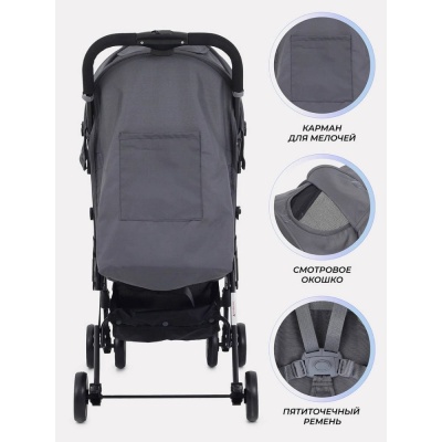 Детская прогулочная коляска Rant Basic Uno RA350 Graphite 05