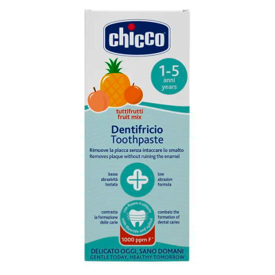 Детская зубная паста с фруктовым вкусом и фтором Chicco 00010608000000 3