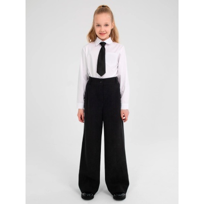 Брюки школьные для девочки Синяя Мода W503B-G39 черные 2