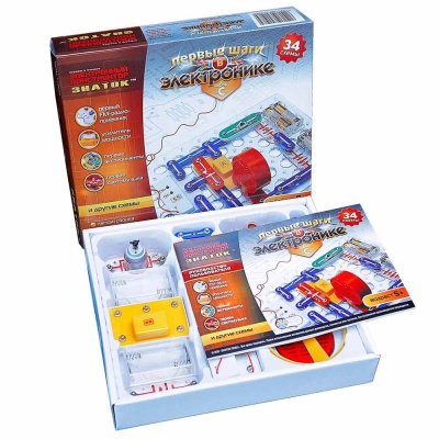 Электронный конструктор Первые шаги в электронике Набор С 34 схемы Знаток 70198 4