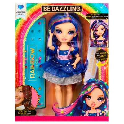 Кукла Rainbow High Dazzling Женевьева MGA  70780 голубая