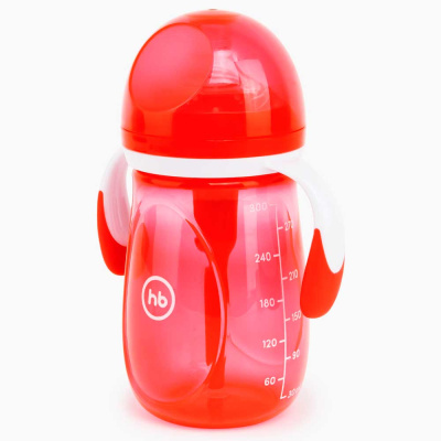 Бутылочка с ручками и силиконовой соской 300 мл Happy Baby 10020