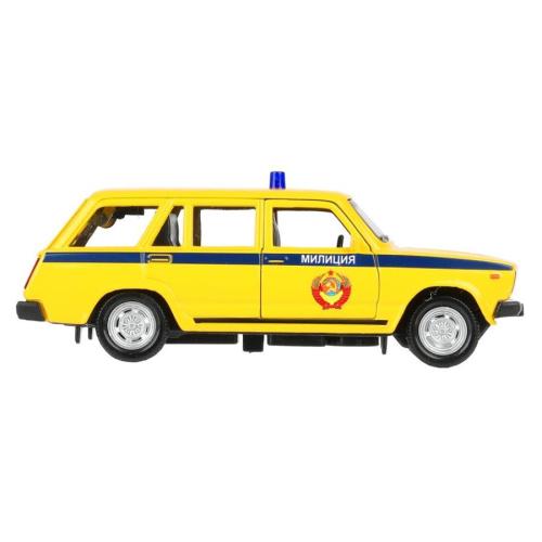 Машинка металлическая ВАЗ-2104 Жигули Милиция Технопарк 2104-12SLPOL-YE фото 2