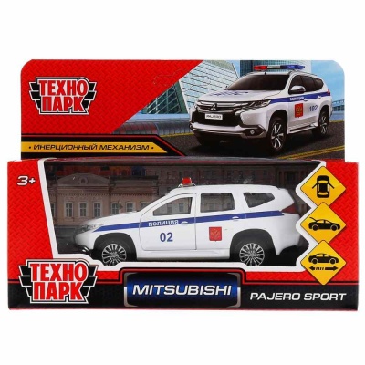 Коллекционная машинка Mitsubishi Pajero Sport Полиция Технопарк PAJEROS-12POL-WH 05