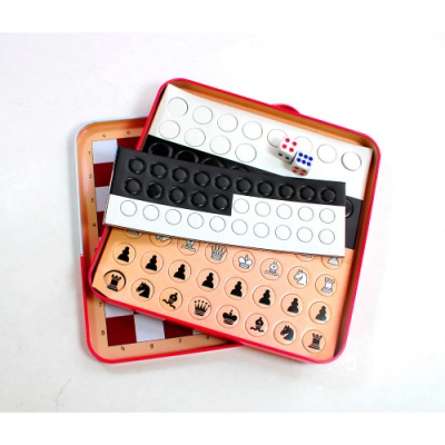 Игра магнитная Шахматы шашки нарды Десятое королевство 04302 2