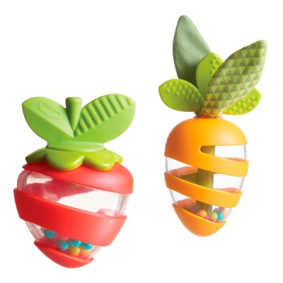 Набор погремушек с прорезывателями Морковка и Клубничка Tiny Love 1117501110 Набор погремушек с прорезывателями Морковка и Клубничка Tiny Love 1117501110