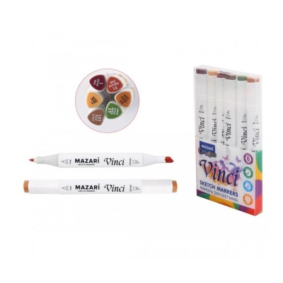 Набор маркеров 6цв Vinci Forest colors Mazari M-6010-6