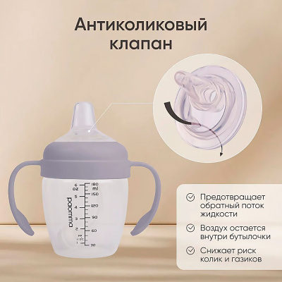 Поильник непроливайка с носиком Paomma PBH115 3