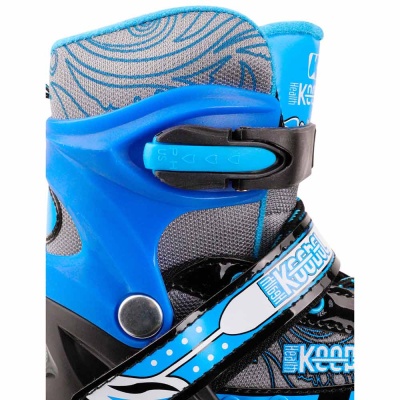 Ролики раздвижные со светом размер S 31-34 Рыжий кот HD-P582-BS голубые 4