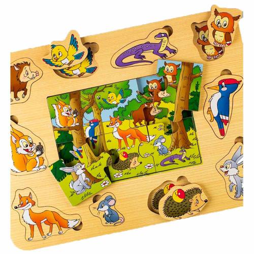 Игра из дерева Весёлое лото В лесу Step puzzle 89605 фото 2