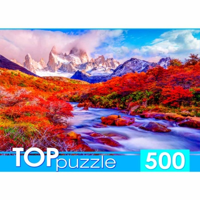 Пазлы Прогулка к горе Фицрой TOPpuzzle 500 элементов Рыжий кот ШТТП500-2710 1