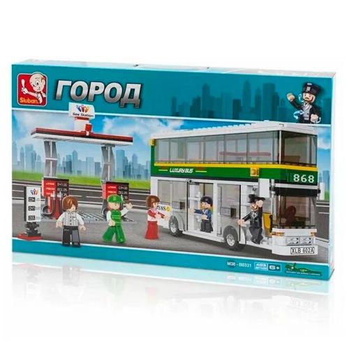 Конструктор Город Автобус двухэтажный Sluban M38-B0331 фото 4