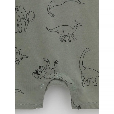 Полукомбинезон для мальчика Crockid КР 6499 зеленый чай динозавры к552 4 Полукомбинезон для мальчика Crockid КР 6499 зеленый чай динозавры к552 4