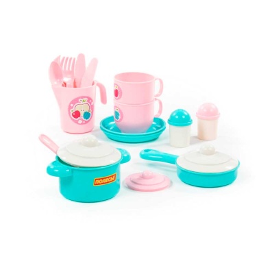 Набор детской посуды Хозяюшка 18 предметов Полесье 80127 4