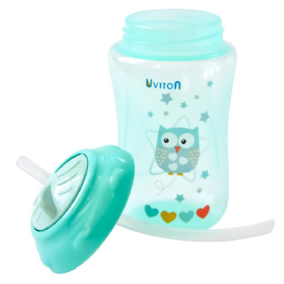 Поильник-непроливайка Sport 300 мл Uviton 0089/01 зелёный/розовый 03