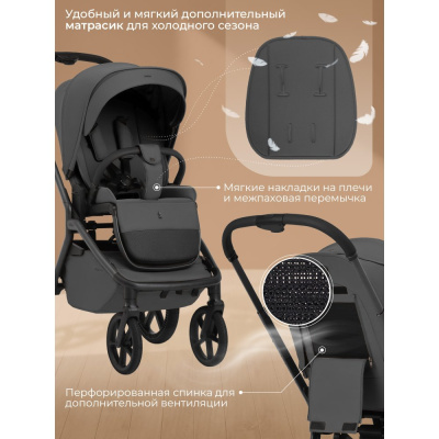 Коляска 2 в 1 Sweet Baby Orso SBL Dark Grey