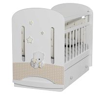 Кровать детская с поперечным маятником Indigo Amici Nuvola белый