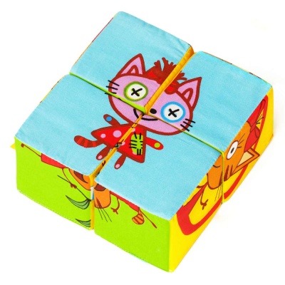 Мягкие кубики Три Кота Собери Карамельку Мякиши 748