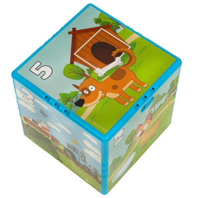 Интерактивный кубик Синий Трактор 50 стихов песен и звуков Умка HT1221-R