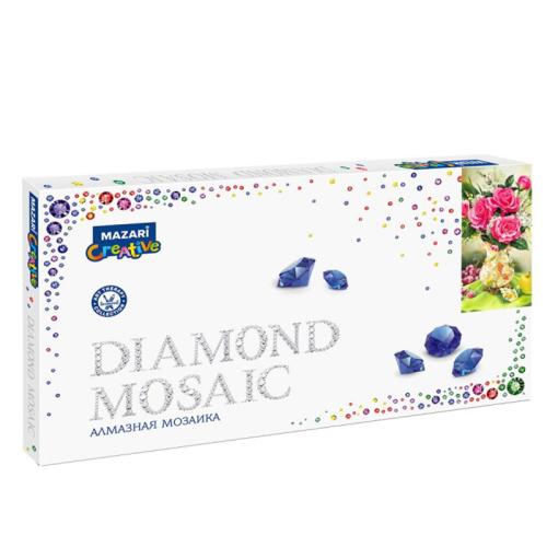 Алмазная мозаика Розы в вазе 22х40см Mazari Creative M-10690 фото 2