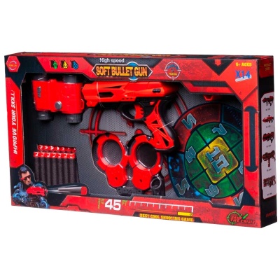 Бластер с мягкими снарядами 14 шт Abtoys DQ-3292/FJ013 3