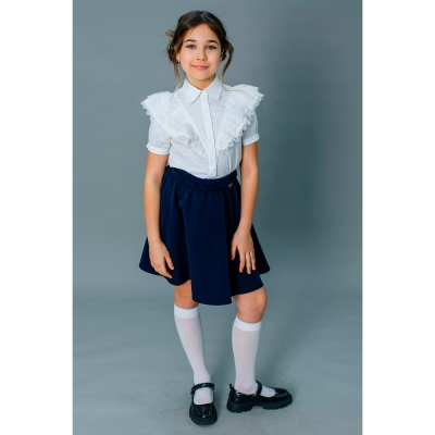 Блузка школьная для девочки Deloras C64219S белая 2