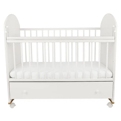 Кроватка детская колесо-качалка Indigo My Sleepy белый 05