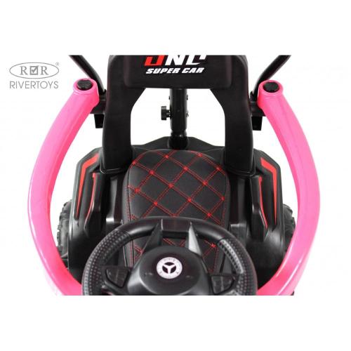 Детский электромобиль RiverToys G005GG розовый фото 18