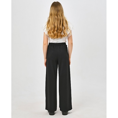 Брюки палаццо школьные для девочки Dootkai 888KG черные 4