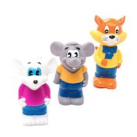Набор игрушек для купания Кот Леопольд и 2 мышонка Играем Вместе 102R-PVC