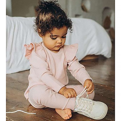 Лонгслив и лосины Mimilav пудровый 3