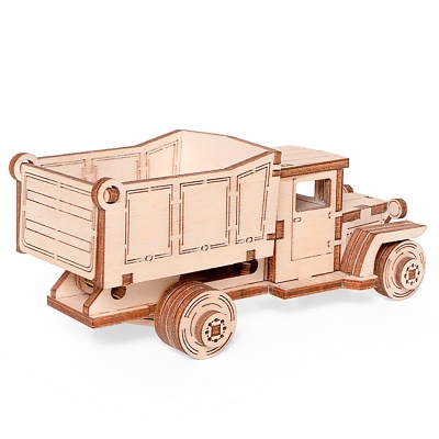 Конструктор деревянный Грузовик ЛТ самосвал 48 деталей Lemmo 0080 2