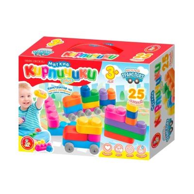 Конструктор Веселый транспорт 25 деталей Десятое Королевство 04034 2