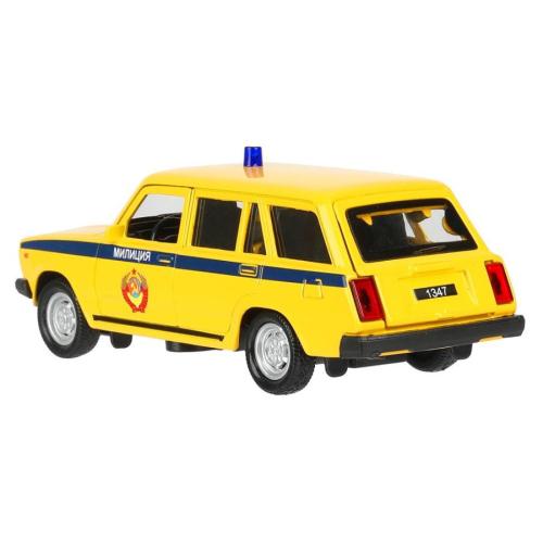 Машинка металлическая ВАЗ-2104 Жигули Милиция Технопарк 2104-12SLPOL-YE фото 4