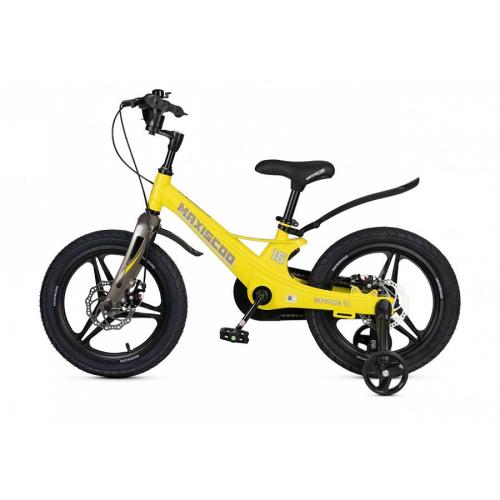 Велосипед детский Maxiscoo Space Deluxe 16 MSC-S1641D жёлтый матовый фото 3
