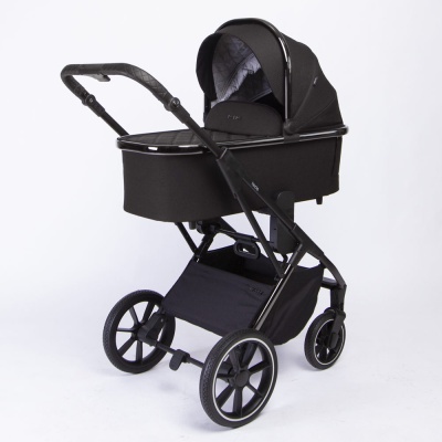Коляска детская Peppy Tecla 2 в 1 Chrome Edition Shadow Black (черный)-1