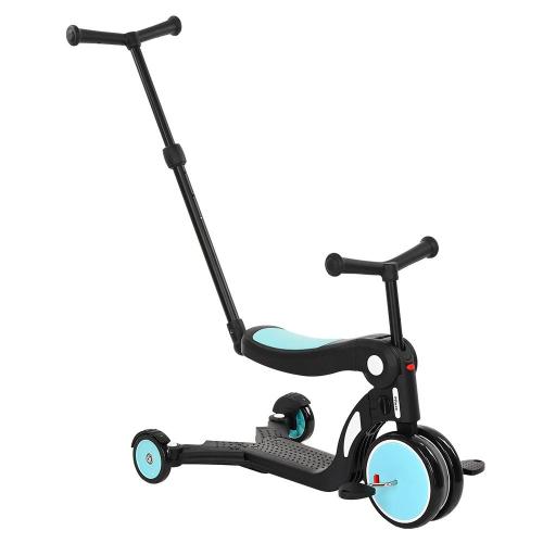 Трёхколёсный самокат Pituso HD-200B-Blue голубой фото 2
