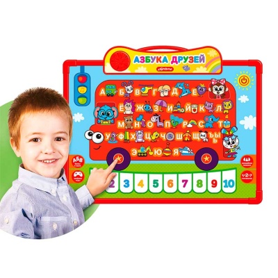 Говорящая доска для обучения и рисования Азбука друзей Азбукварик 3022 2