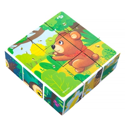 Кубики Зверята 9 штук Baby Toys Десятое королевство 05494 2