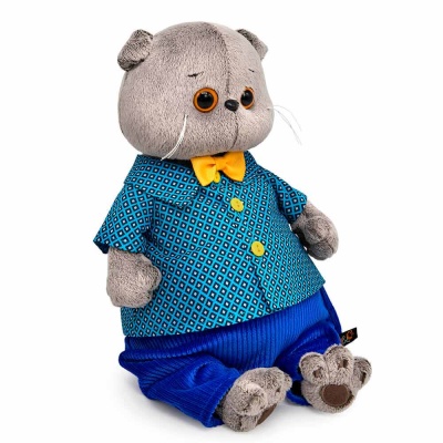 Мягкая игрушка Басик в рубашке с ромбами и брюках 25 см Budi basa Ks25-259 2