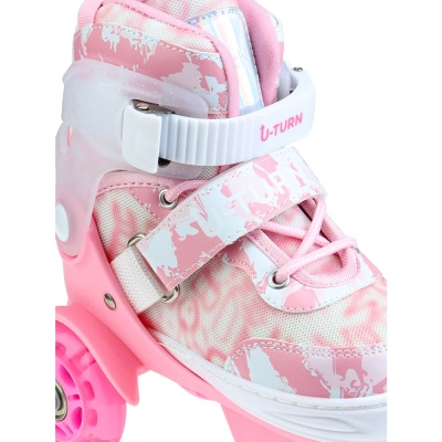 Ролики раздвижные размер 30-33 Рыжий Кот РЛК-3055 розовые 3